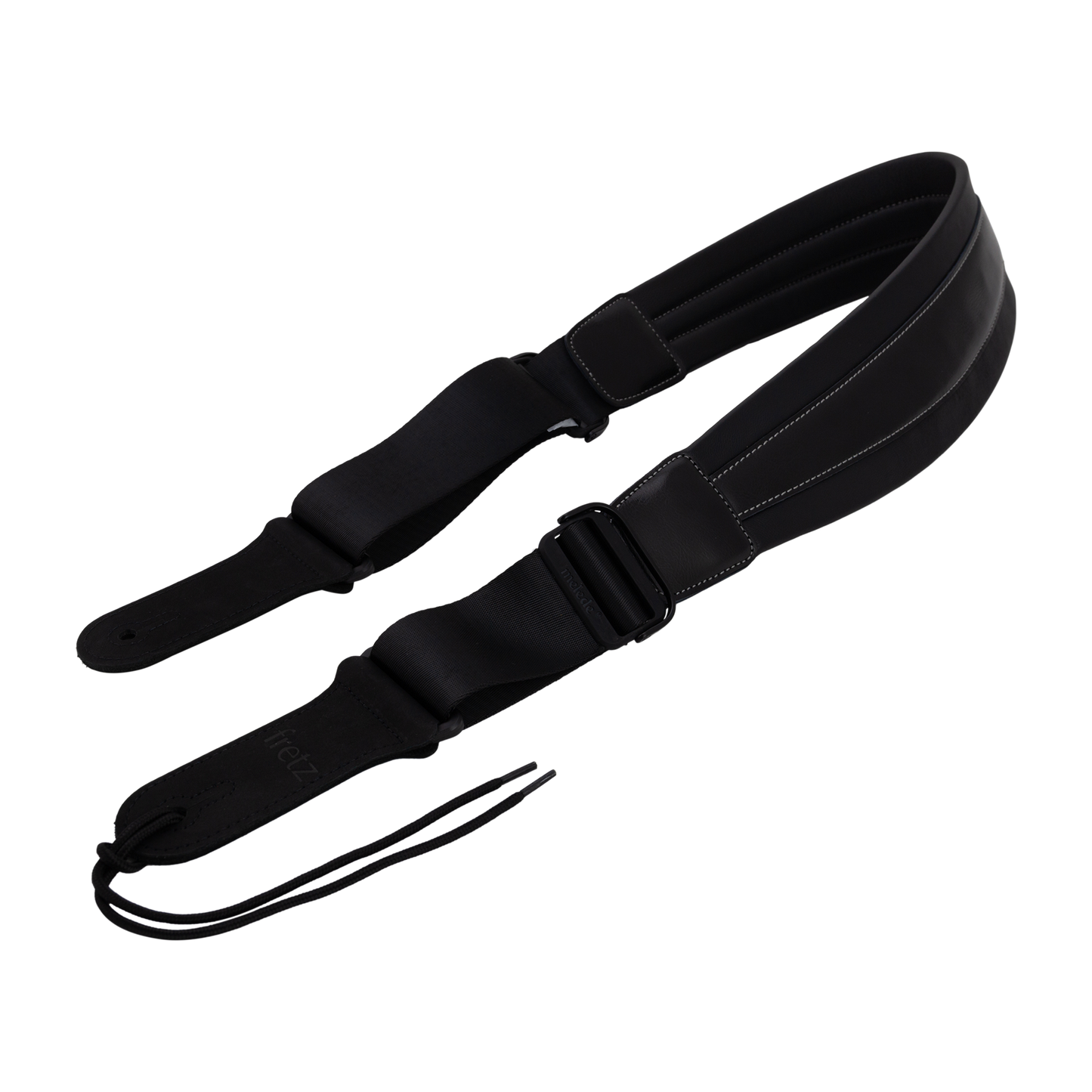 Fretz FGST-QA11-BLK 31/2" Leather Guitar Strap (Black)