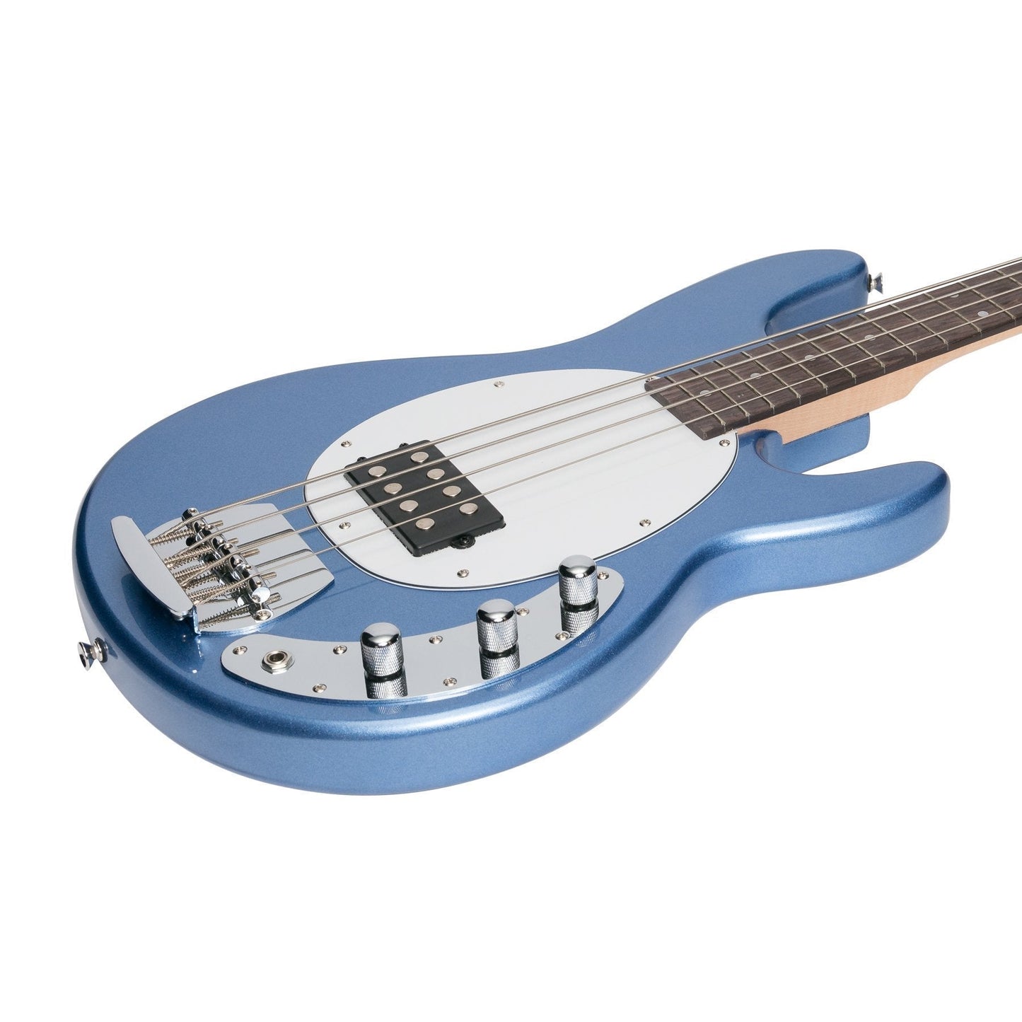 J&D Luthiers 4-String MM-Style Electric Bass Guitar (Metallic Blue)