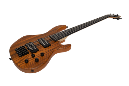 J&D Luthiers 5-String T-Style Contemporary Active Electric Bass Guitar (Natural Satin)