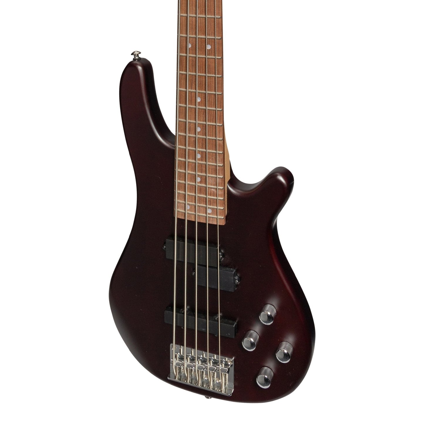 J&D Luthiers 5-String T-Style Contemporary Active Electric Bass Guitar (Satin Brown Stain)