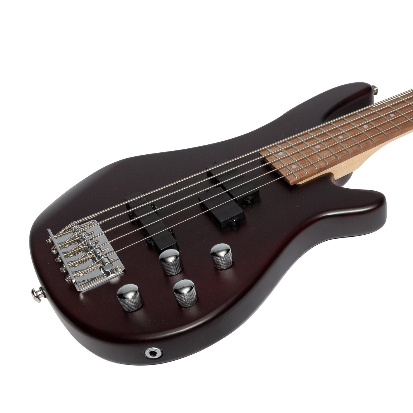 J&D Luthiers 5-String T-Style Contemporary Active Electric Bass Guitar (Satin Brown Stain)