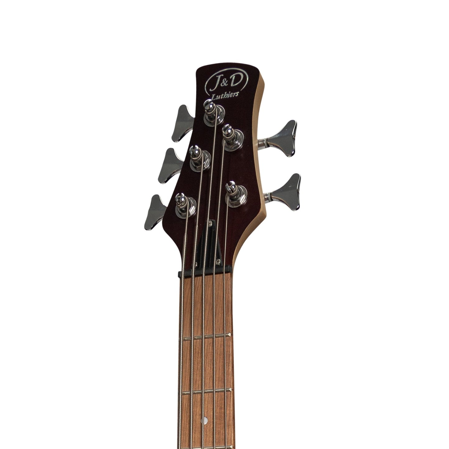 J&D Luthiers 5-String T-Style Contemporary Active Electric Bass Guitar (Satin Brown Stain)
