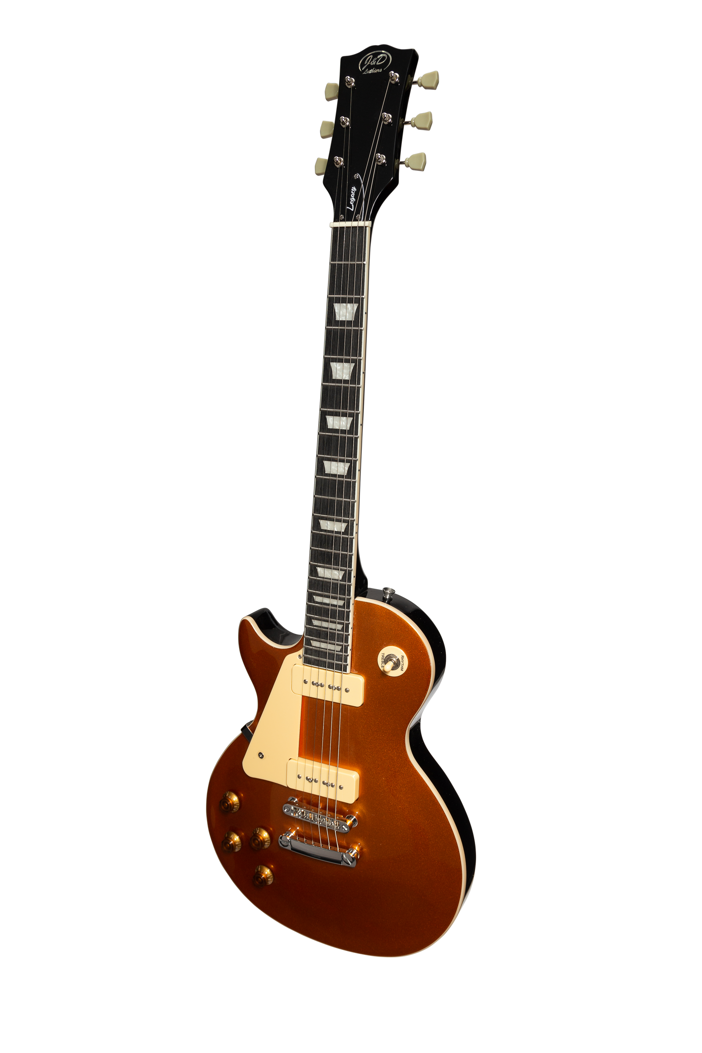 J&D Luthiers LP-Style '56 P-90 Electric Guitar Left Handed (Gold Top)