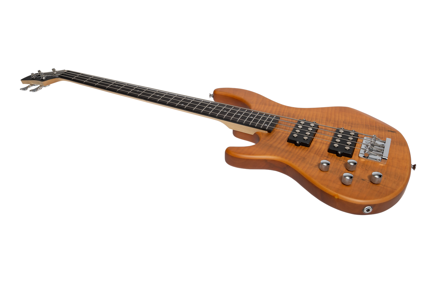 J&D Luthiers 4-String T-Style Active Electric Bass Guitar Left Handed (Natural Satin)