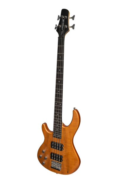 J&D Luthiers 4-String T-Style Active Electric Bass Guitar Left Handed (Natural Satin)