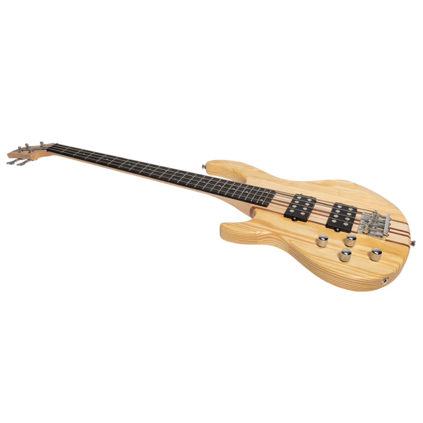 J&D Luthiers 4-String Contemporary Neck Through Active Electric Bass Guitar Left Handed