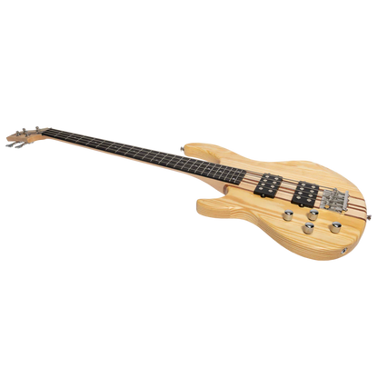J&D Luthiers 4-String Contemporary Neck Through Active Electric Bass Guitar Left Handed