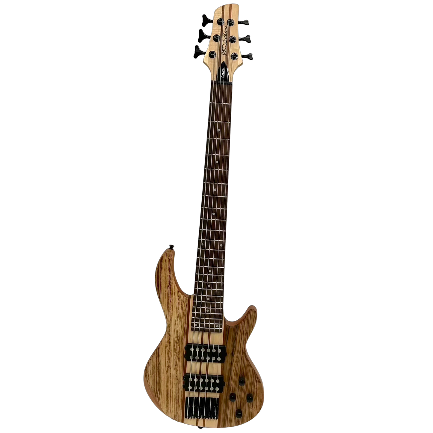 Luthiers 6-String Contemporary Neck Through Active Electric Bass Guitar (Natural Satin)