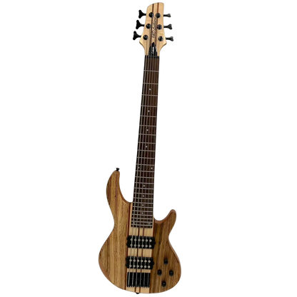 Luthiers 6-String Contemporary Neck Through Active Electric Bass Guitar (Natural Satin)