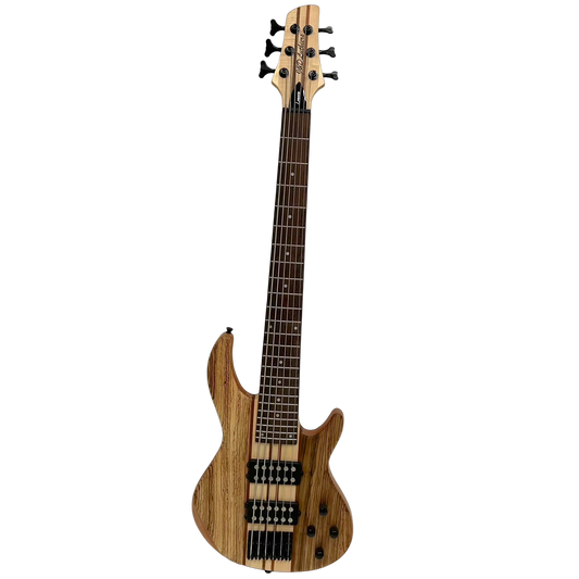 Luthiers 6-String Contemporary Neck Through Active Electric Bass Guitar (Natural Satin)