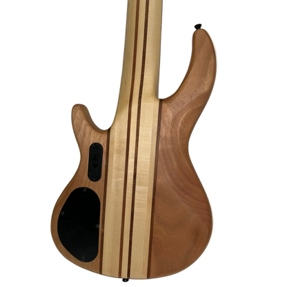 Luthiers 6-String Contemporary Neck Through Active Electric Bass Guitar (Natural Satin)