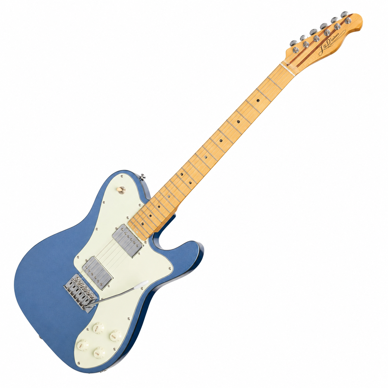 J&D Luthiers Deluxe TE-Style Electric Guitar (Metallic Blue)