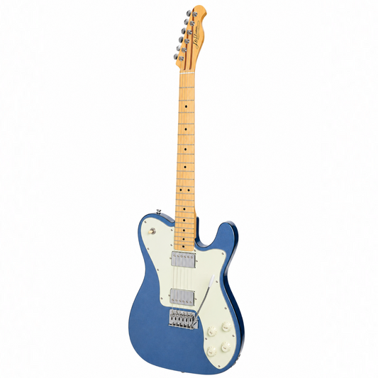 J&D Luthiers Deluxe TE-Style Electric Guitar (Metallic Blue)