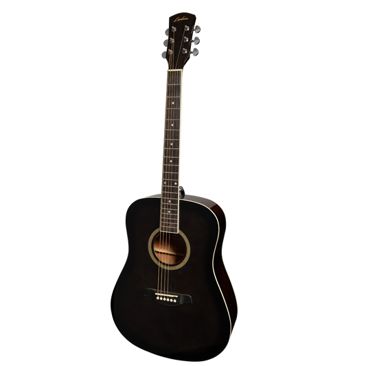 Lorden Acoustic Dreadnought Guitar (Black)