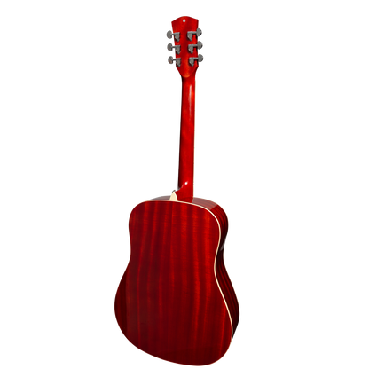 Lorden Acoustic Dreadnought Guitar (Wine Red)
