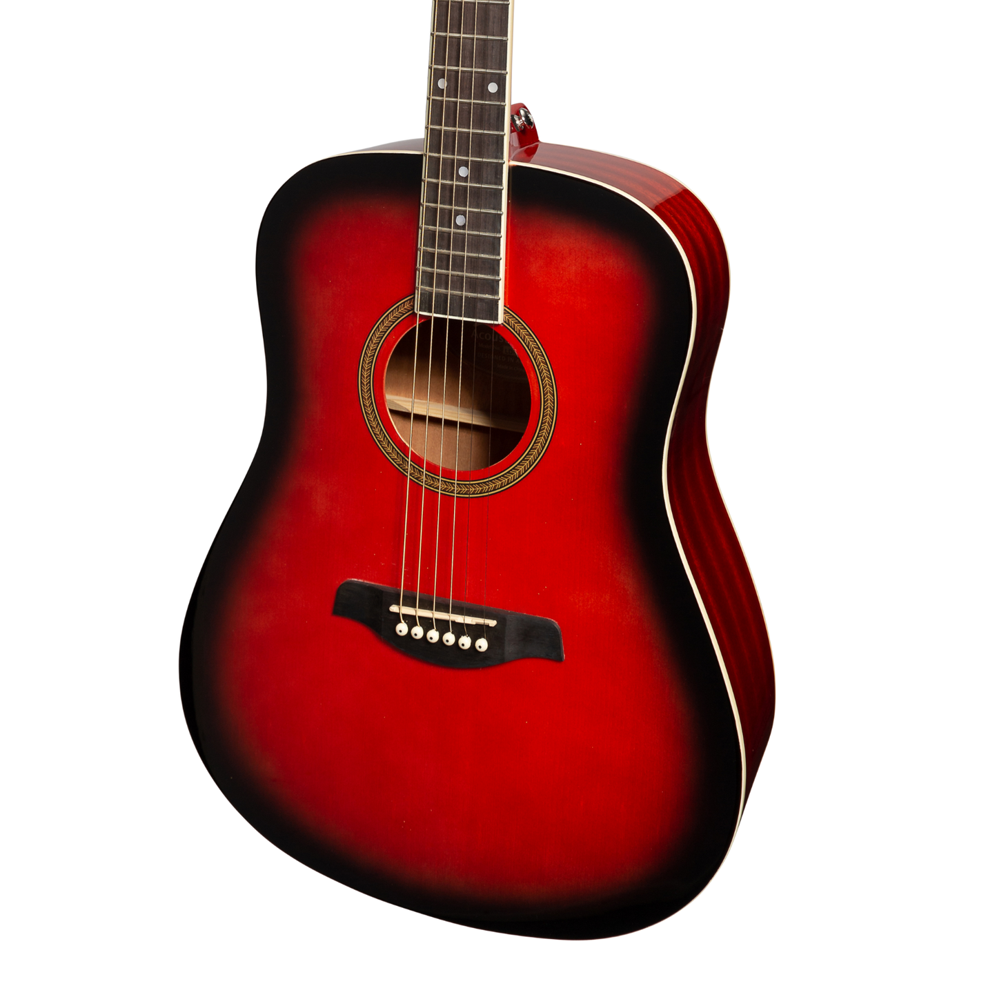 Lorden Acoustic Dreadnought Guitar (Wine Red)