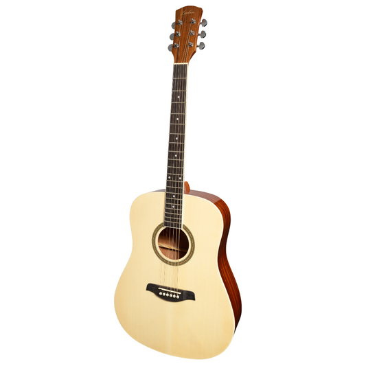 Lorden Left Handed Acoustic Dreadnought Guitar (Natural Gloss)