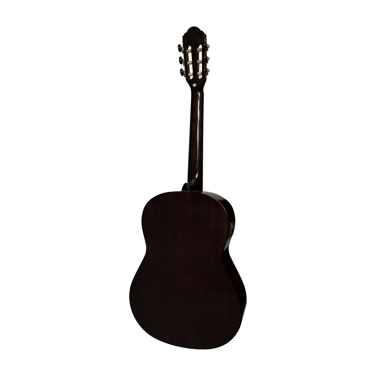 Martinez 'Slim Jim' G-Series Full Size Classical Guitar with Built-in Tuner (Transparent Blue)