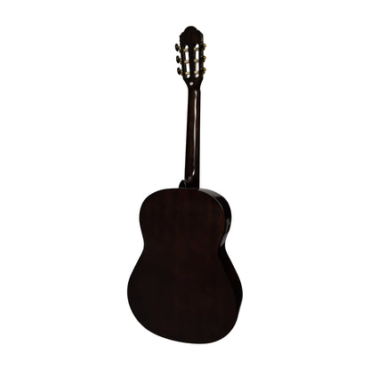 Martinez 'Slim Jim' G-Series Full Size Classical Guitar with Built-in Tuner (Transparent Blue)