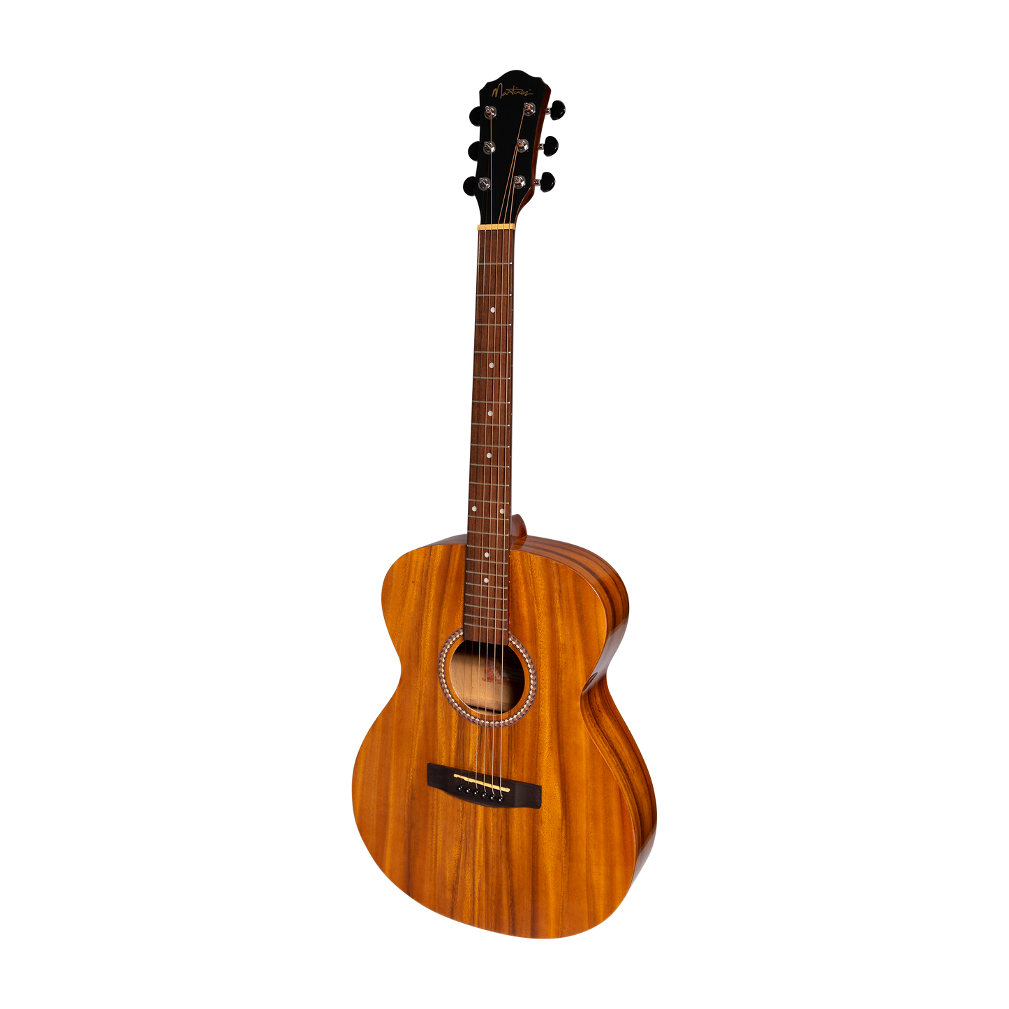Martinez Left Handed Acoustic-Electric Gloss Small Body Guitar (Koa)