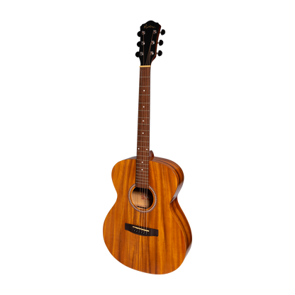 Martinez Left Handed Acoustic-Electric Gloss Small Body Guitar (Koa)