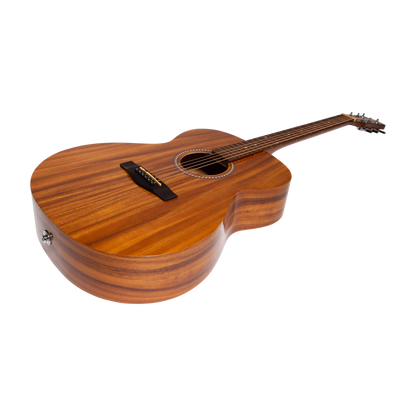 Martinez Left Handed Acoustic-Electric Gloss Small Body Guitar (Koa)