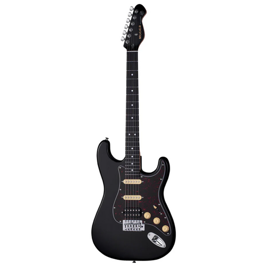 MOOER MSC10 ST-STYLE ELECTRIC GUITAR (BLACK/TORTOISE SCRATCH PLATE)