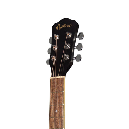 Martinez '41 Series' Dreadnought Acoustic Guitar Pack (Black)