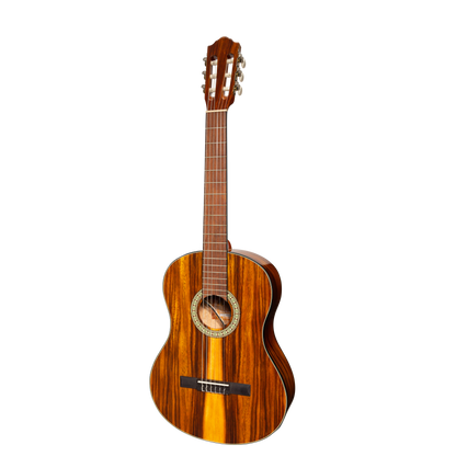 Martinez '51 Series' 4/4 Size Electric Classical Guitar Teakwood (Gloss)