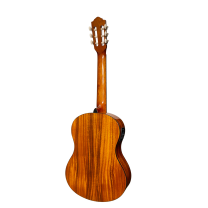 Martinez '51 Series' 4/4 Size Electric Classical Guitar with Tuner Koa (Gloss)