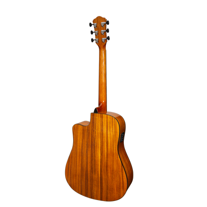 Martinez '51 Series' Acoustic-Electric Dreadnought Cutaway Guitar Koa (Gloss)