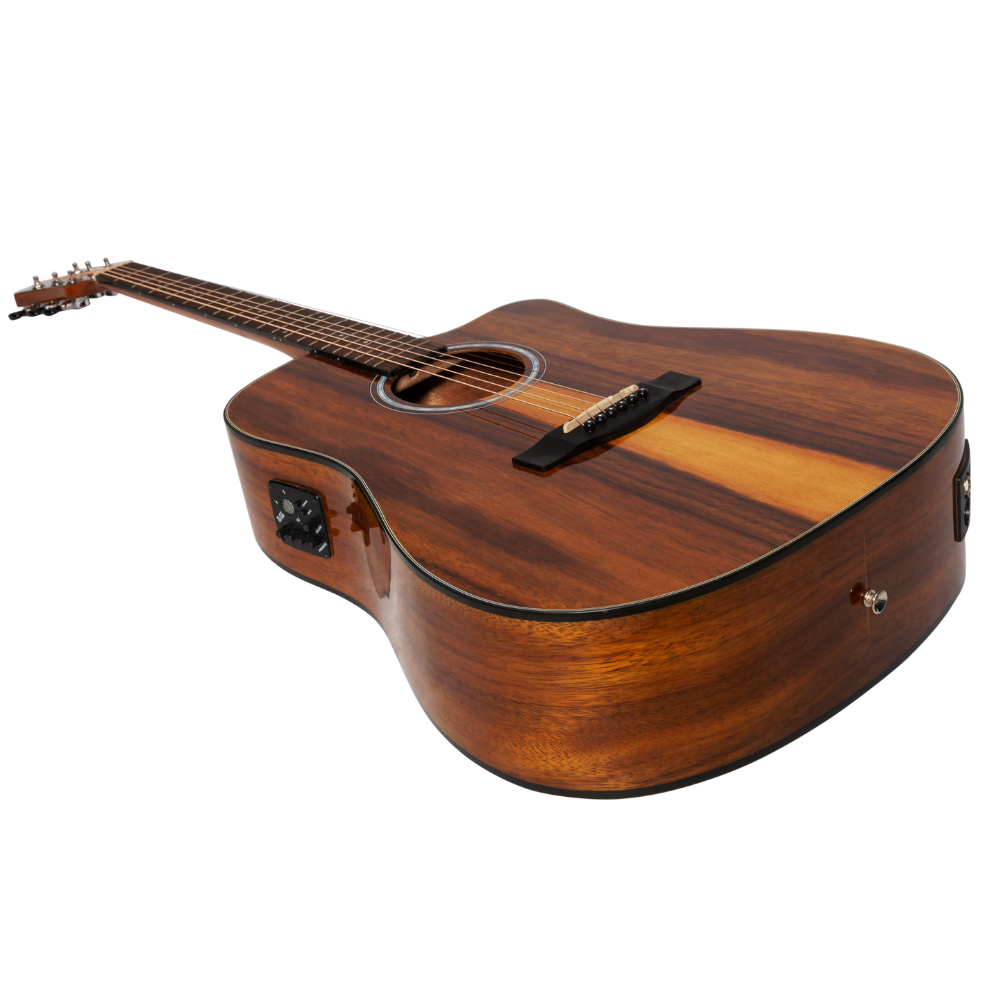 Martinez '51 Series' Acoustic-Electric Dreadnought Cutaway Guitar Teakwood (Gloss)