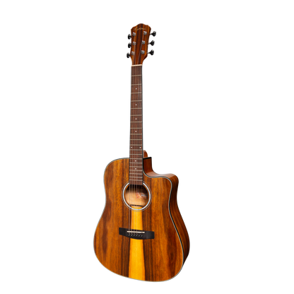Martinez '51 Series' Acoustic-Electric Dreadnought Cutaway Guitar Teakwood (Gloss)