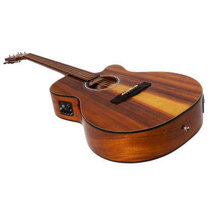 Martinez '51 Series' Folk Size Cutaway Acoustic-Electric Guitar Koa (Gloss)