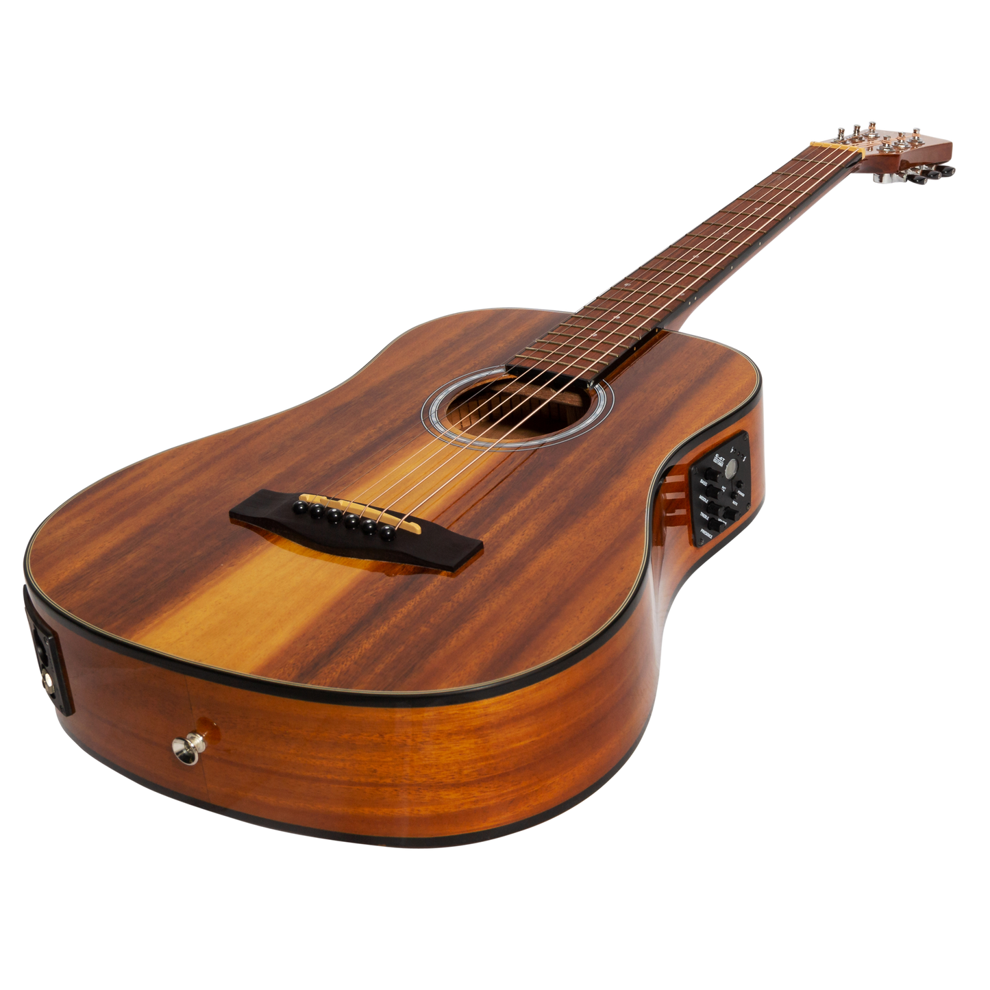 Martinez '51 Series' Left Handed Acoustic-Electric Babe Traveller Guitar Koa (Gloss)