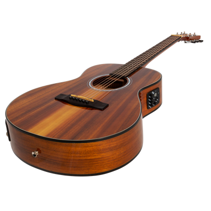 Martinez '51 Series' Left Handed Acoustic-Electric Short Scale Guitar Koa (Gloss)