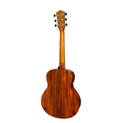 Martinez '51 Series' Left Handed Acoustic-Electric Short Scale Guitar Teakwood (Gloss)