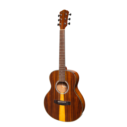 Martinez '51 Series' Left Handed Acoustic-Electric Short Scale Guitar Teakwood (Gloss)
