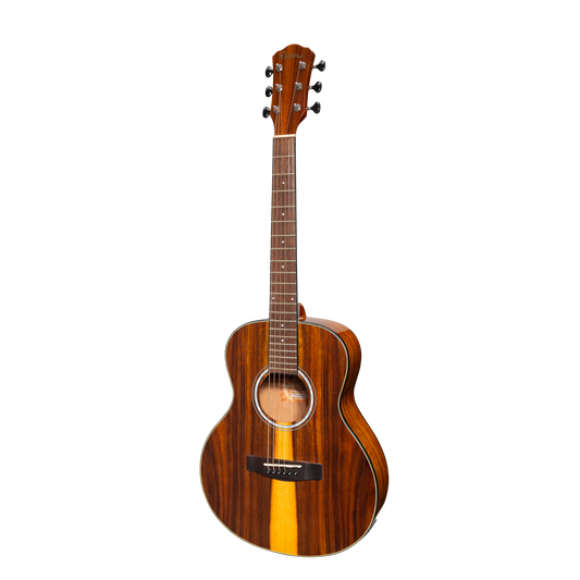 Martinez '51 Series' Left Handed Acoustic-Electric Short Scale Guitar Teakwood (Gloss)