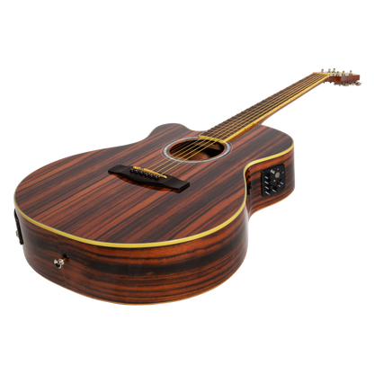 Martinez '51 Series' Left Handed Folk Size Cutaway Acoustic-Electric Guitar Amara (Gloss)
