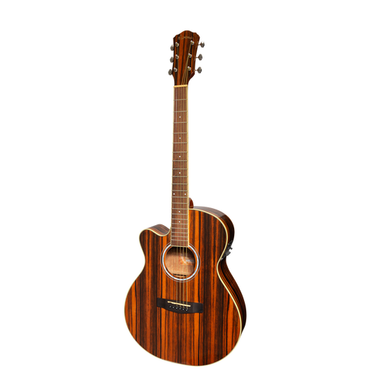 Martinez '51 Series' Left Handed Folk Size Cutaway Acoustic-Electric Guitar Amara (Gloss)