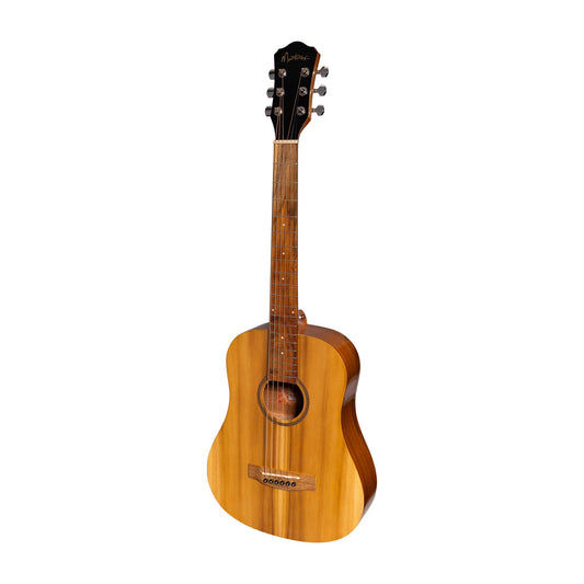 Martinez Acoustic Gloss Babe Traveller Guitar (Jati-Teakwood)