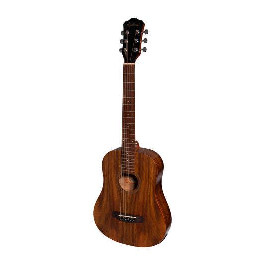 Martinez Acoustic-Electric Gloss Traveller Guitar with Built-In Tuner (Rosewood)