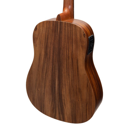 Martinez Acoustic-Electric Middy Traveller Guitar with Built-In Tuner (Rosewood)