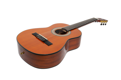 Martinez G-Series 1/2 Size Student Classical Guitar with Built In Tuner (Amber-Gloss)