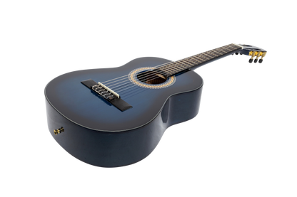Martinez G-Series 1/2 Size Student Classical Guitar with Built In Tuner (Blue-Gloss)