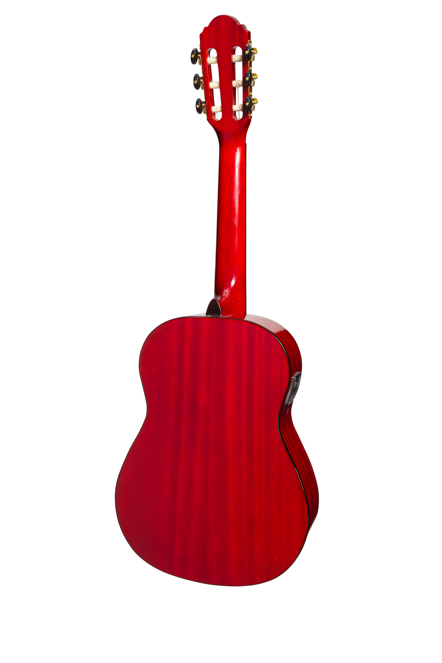 Martinez G-Series 3/4 Size Electric Classical Guitar with Tuner (Trans Wine Red-Gloss)