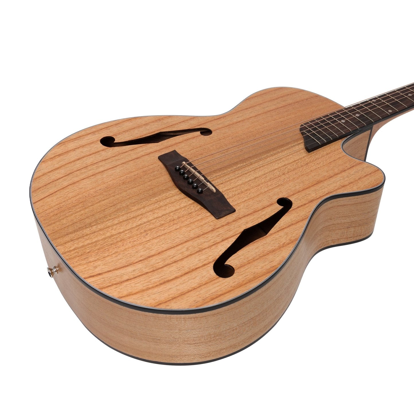 Martinez Jazz Hybrid Acoustic Gloss Cutaway Guitar (Mindi-Wood)