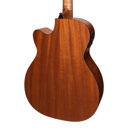Martinez 'Natural Series' Cedar Top Acoustic-Electric Small Body Cutaway Guitar (Open Pore)