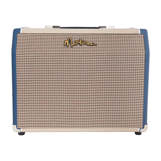 Martinez Retro-Style 25 Watt Acoustic Guitar Amplifier with Reverb & Chorus-MAE-25RC-BLU